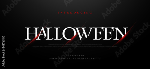 Halloween Horror, scary movie alphabet font. Typography scary style fonts set. vector illustration