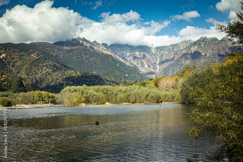 Taisho Pond (Taishoike) was formed in 1915, when an eruption of the nearby volcano Mt. Yakedake dammed the Azusa River. One of Kamikochi's most scenic spots, is a small pond surrounded by marshland. photo