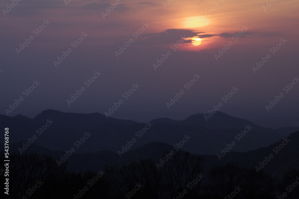 beautiful sunrise.sky,,sun,spring,mountain,landscape