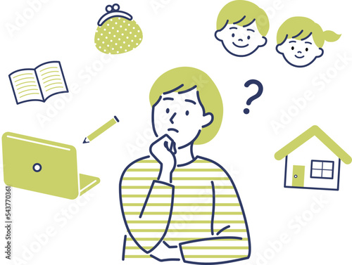 Women who are worried about choosing a side job, skill improvement, child-rearing, and housework
