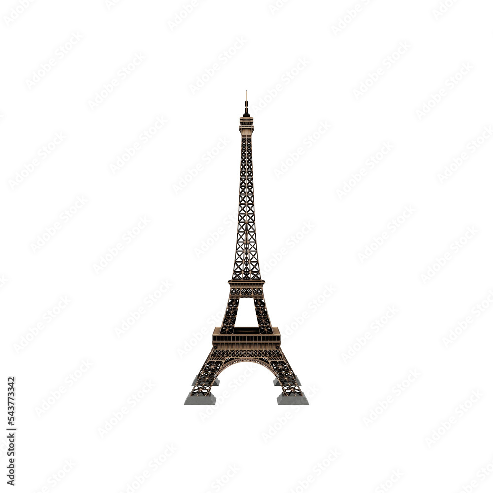 Eiffel Tower isolated