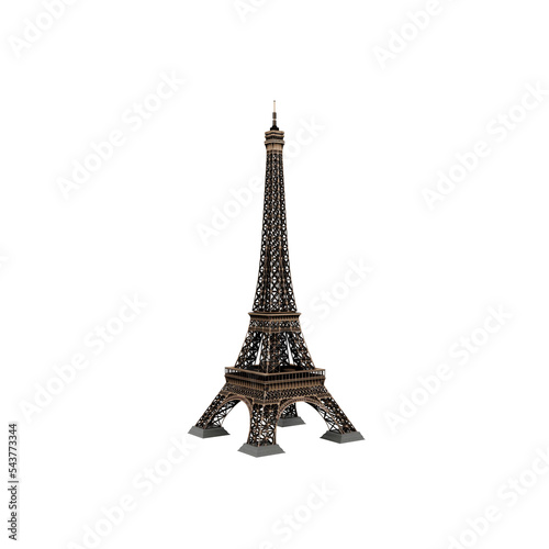Eiffel Tower isolated
