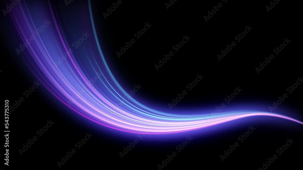 Galaxy light streaks effect with glowing lines trail