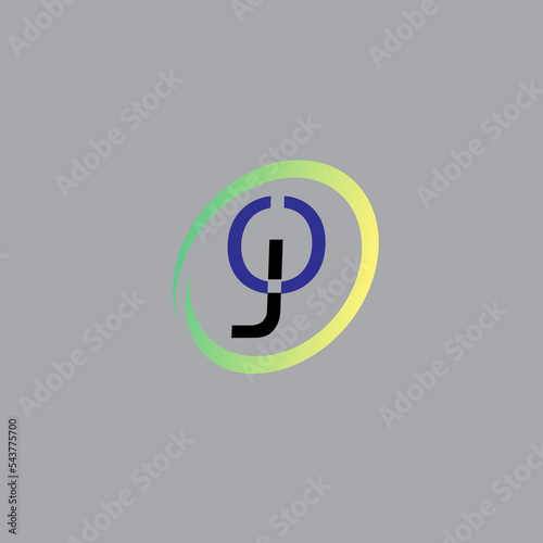 JO Simple Style Initial Letters logo  Vector