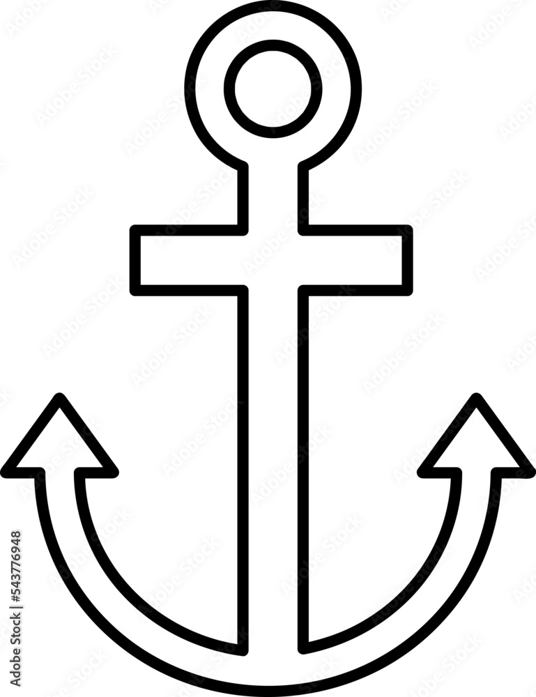 Anchor icon flat design trendy on white background..eps Anchor icon flat design trendy on white background..eps