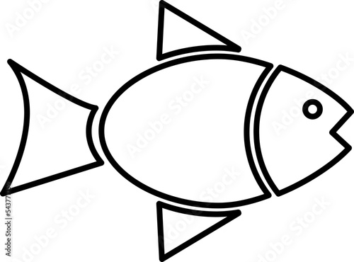  fish icon trendy vector illustration on white background..eps