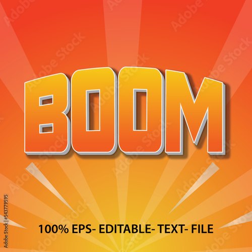 Boom 3d editable style text effect
