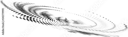 Halftone dotted, dotted sketch swirl with a pimp in the center. Vector. Space for copy text.