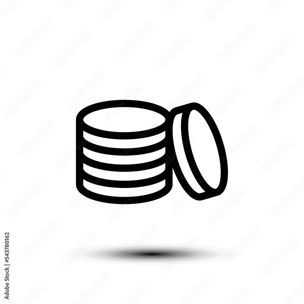 Coin icon. flat design vector illustration for web and mobile Coin icon. flat design vector illustration for web and mobile