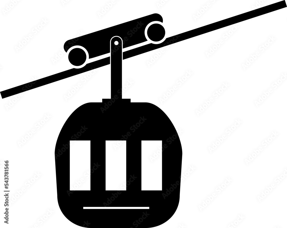 Fototapeta premium Gondola icon vector illustration on white background..eps