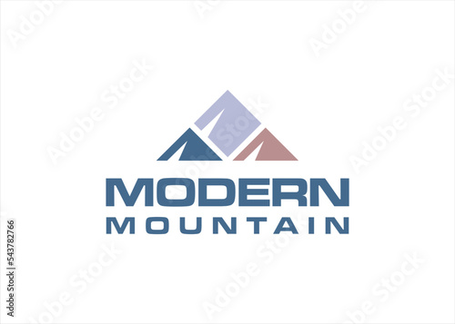 modern mountain logo design with abstract floor tile for business construction architect