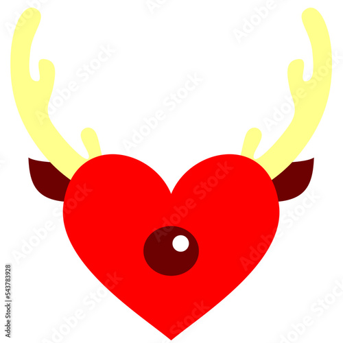 Christmas Reindeer Heart