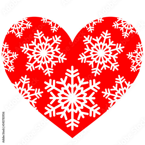 Christmas Snowflake Heart