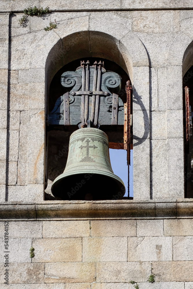Medieval church old bronze bell