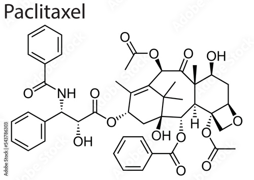 Chemical structure of an anticancer drug 