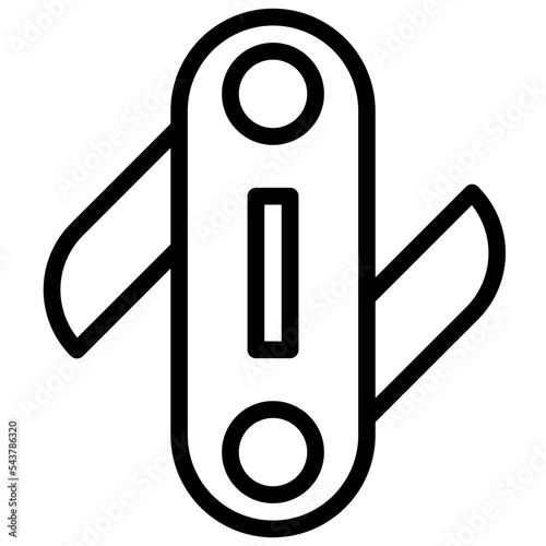 Pocket knife outline icon