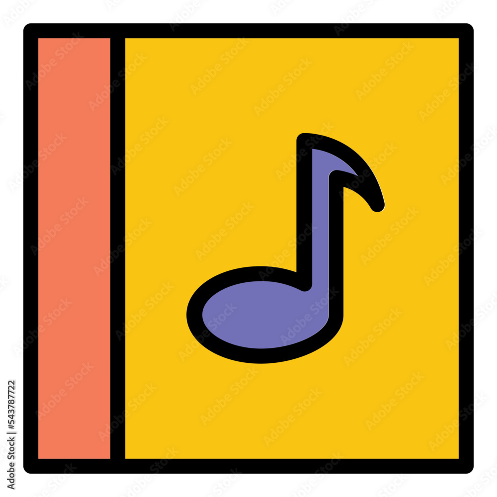 Music book filled line icon Music book filled line icon