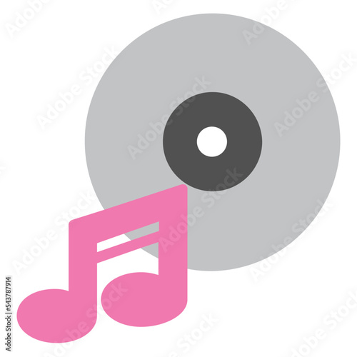 compact disc flat icon
