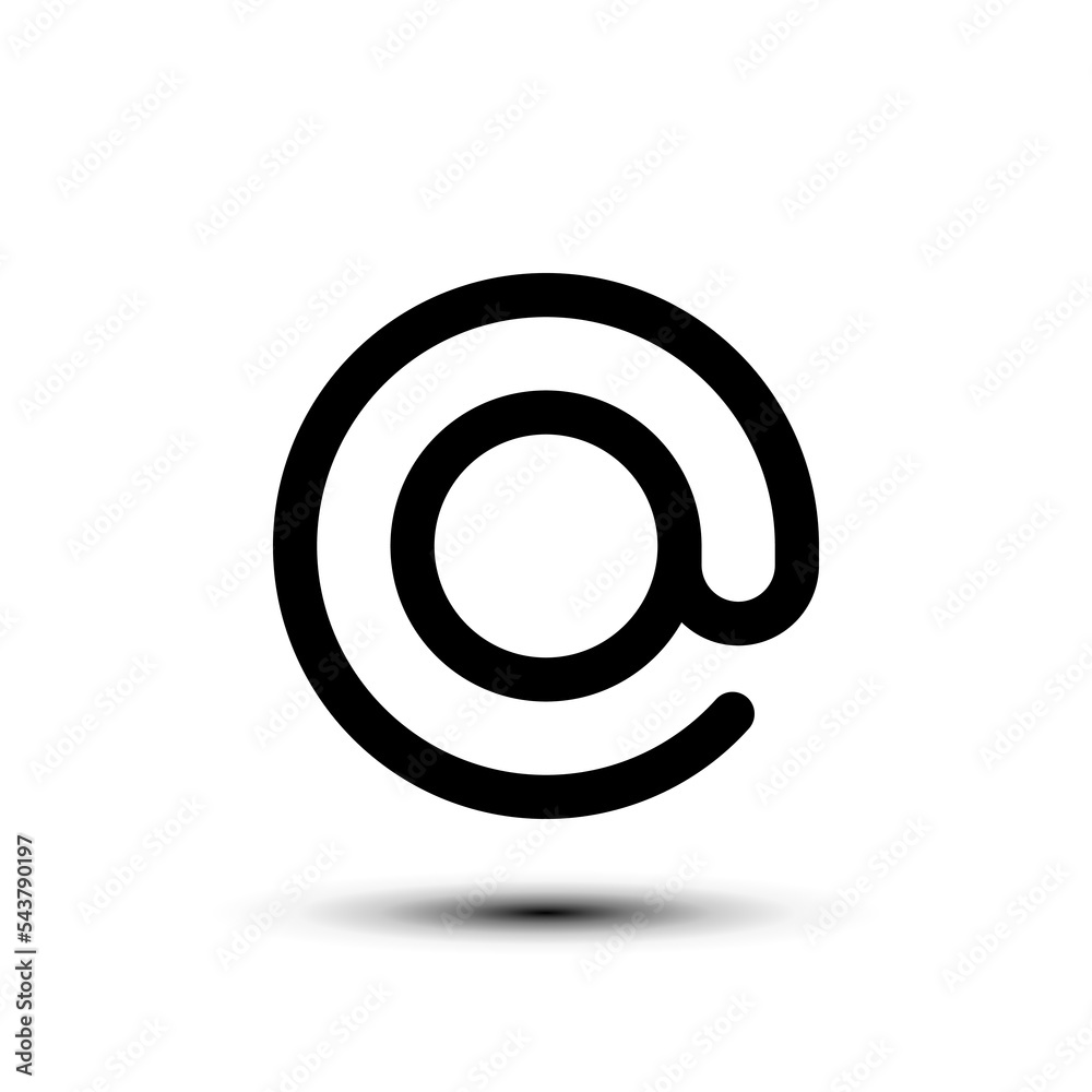 At icon. flat design vector illustration for web and mobile At icon. flat design vector illustration for web and mobile