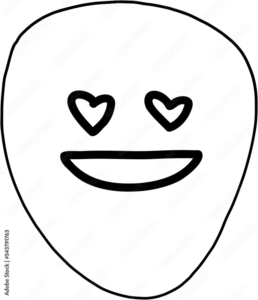 doodle freehand drawing of face expression. doodle freehand drawing of face expression.