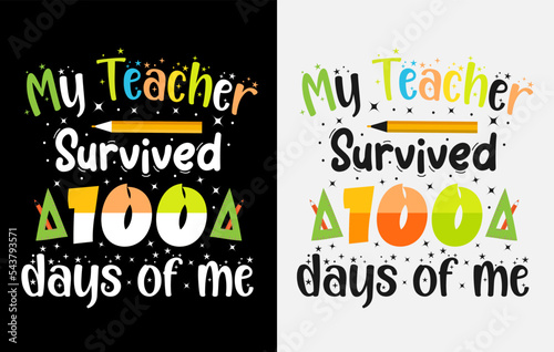 100th days of school t shirt , hundred days t shirt design set