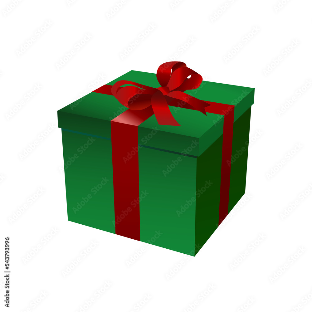 Fototapeta premium red gift box with ribbon