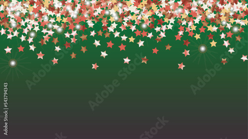 Realistic Background with Confetti of Glitter Star Particles. Sparkle Lights Texture. Celebration pattern. Light Spots. Star Dust. Christmass Design. Explosion of Confetti. Design for Advertisement.