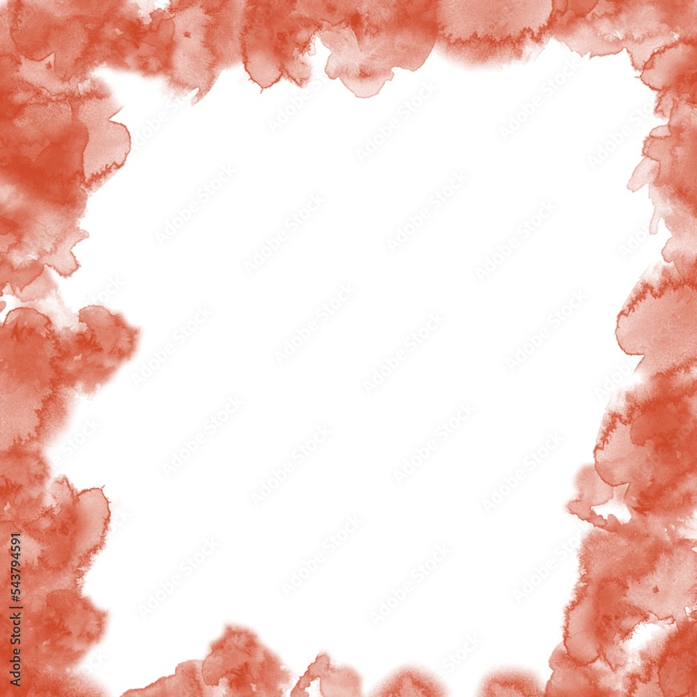watercolor color wash wet splash frame design template with white ...