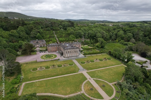 Tableau sur toile Bantry House and gardens south west County Cork, Ireland aerial drone view
