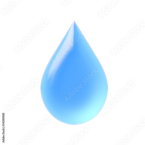 water drop isolated on white, transparent background, 3d render