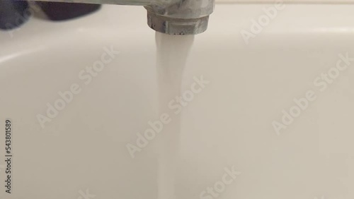 water flowing from a faucet