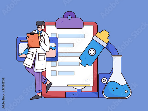 Doctor epidemic prevention and anti epidemic flat vector concept operation illustration
