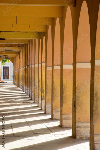 Corridor with arches in the Island of Mozambique