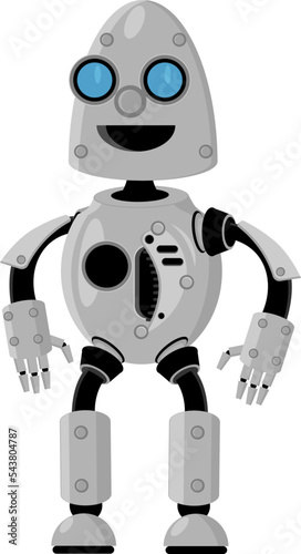 Kind robot. Vector illustration.