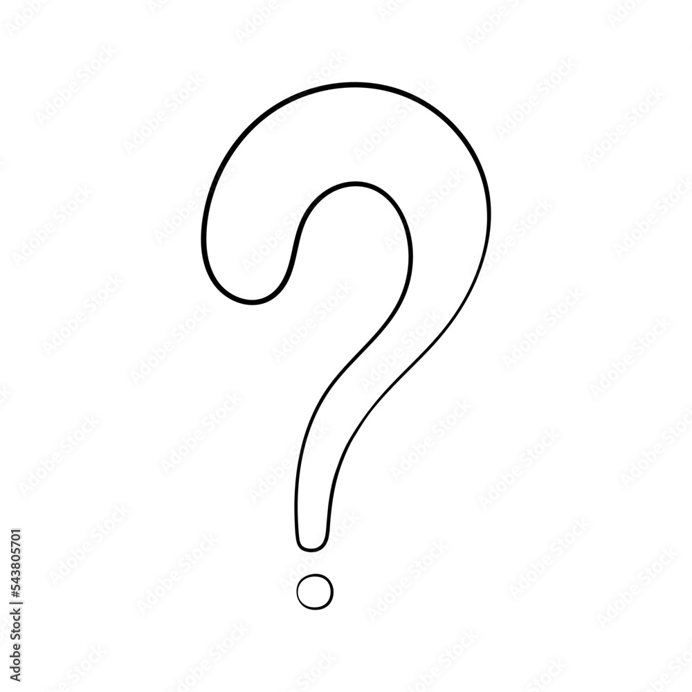 Question mark hand drawn in doodle style, vector illustration. Icon question symbol for print and design. Quiz and Exam concept, isolated element on a white background. Graphic sign ask and fqa Question mark hand drawn in doodle style, vector illustration. Icon question symbol for print and design. Quiz and Exam concept, isolated element on a white background. Graphic sign ask and fqa
