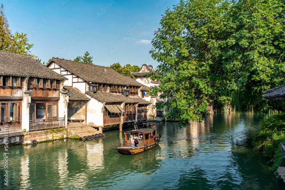 Close-up of the scenery of Wuzhen, China