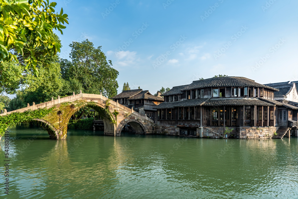 Close-up of the scenery of Wuzhen, China