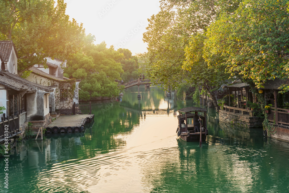 Obraz premium Close-up of the scenery of Wuzhen, China