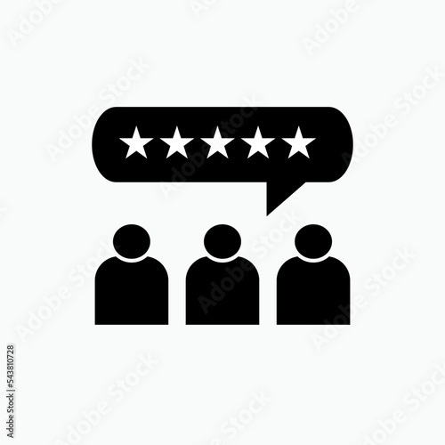 Review Icon. Evaluation, Assessment Symbol  - Vector.   