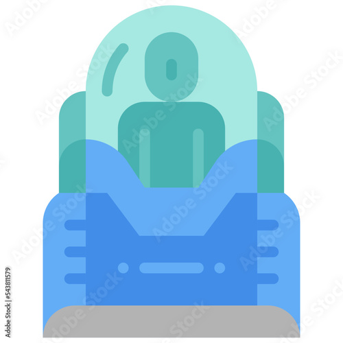 cryonics flat icon