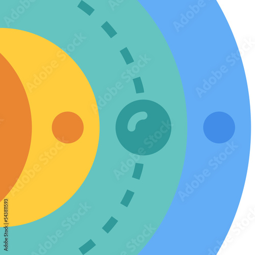habitable zone flat icon
