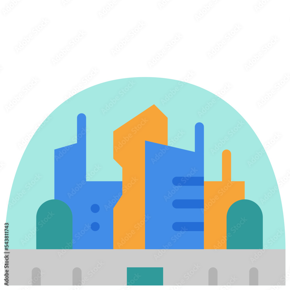 Obraz premium space colonization flat icon