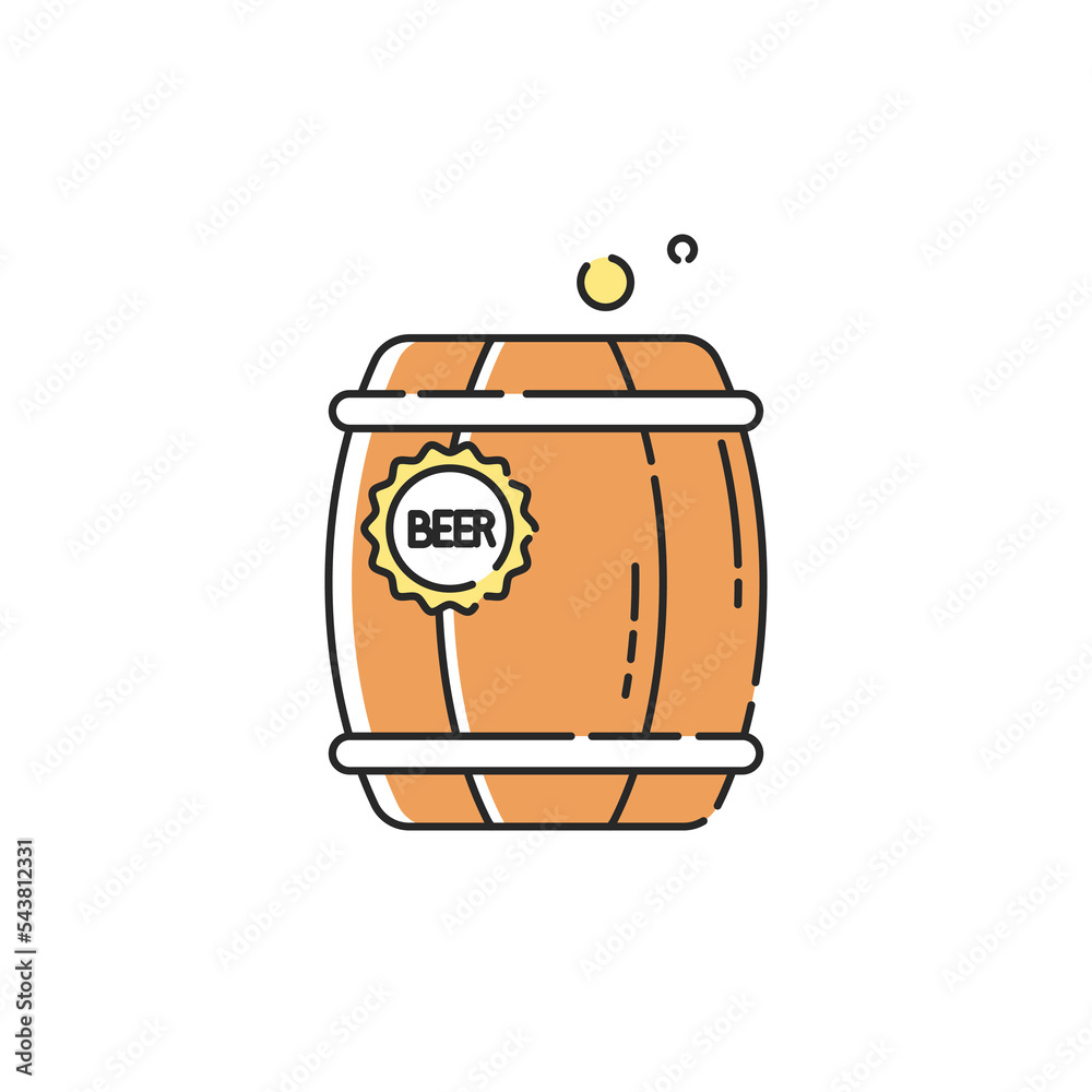 Barrel icon. Vector modern wooden beer barrel sign. Barrel icon. Vector modern wooden beer barrel sign.