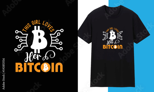 Bitcoin Typography T shirt Design