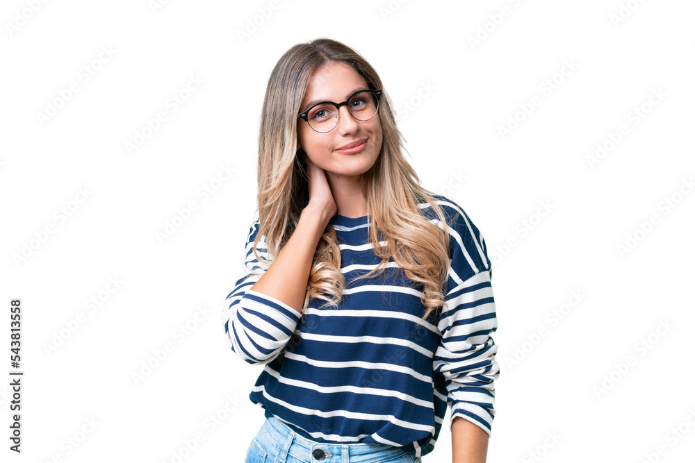 Young Uruguayan woman over isolated background laughing Young Uruguayan woman over isolated background laughing