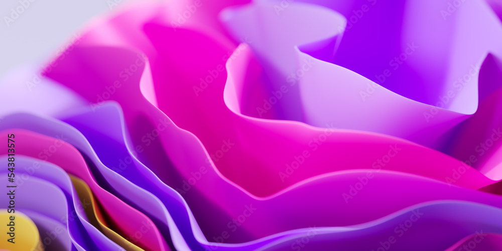 Fototapeta premium Colorful cloth layers, macro shot of textile
