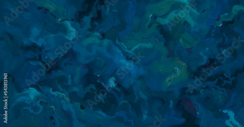 abstract art painting in blue colorful modern art