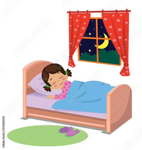 cute boy sleeping at night