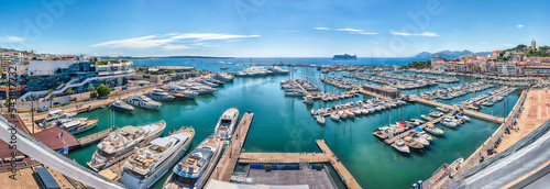 Aerial view over the Old Harbor, Cannes, Cote d'Azur, France фототапет