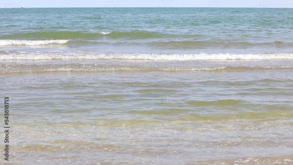 simple panorama with sea waves towards the shore by day without people simple panorama with sea waves towards the shore by day without people